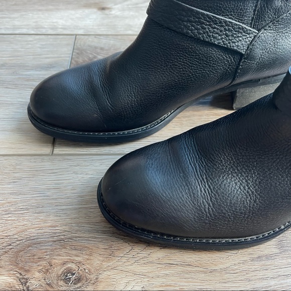 J. Crew Ryder Short Black Leather Buckle Boots - Picture 8 of 15